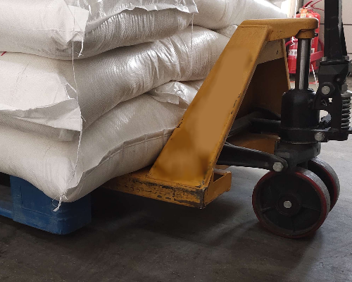 Cargo Transportation in Flour Mill Waste Workshop