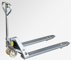 Guanhang stainless steel manual hydraulic handling vehicle is the preferred equipment for raw material handling in sterile workshops